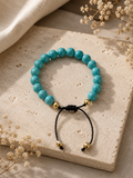 Turquoise & Gold Accent Bracelet