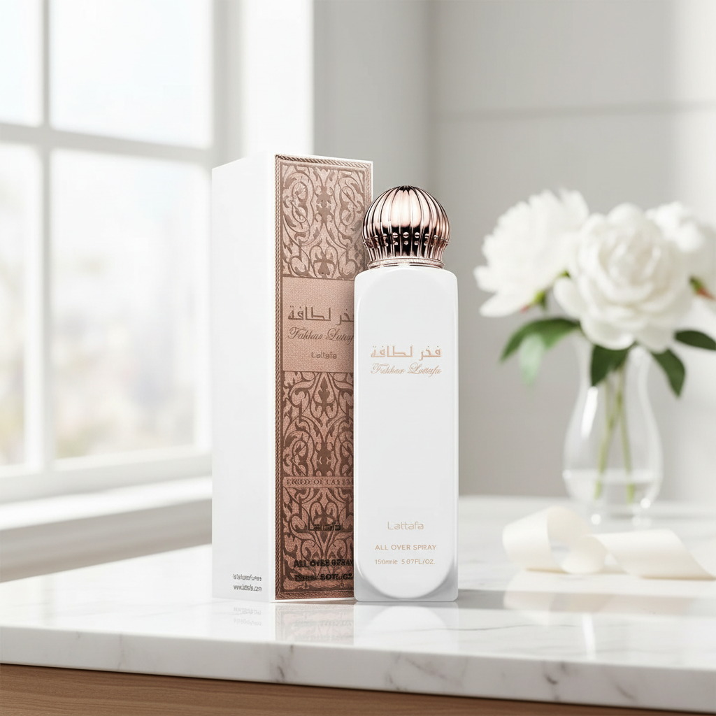 Lattafa Fakhar – All Over Spray Long-Lasting Fragrance for Women, 5.07 OZ