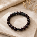Midnight Crimson Beaded Bracelet